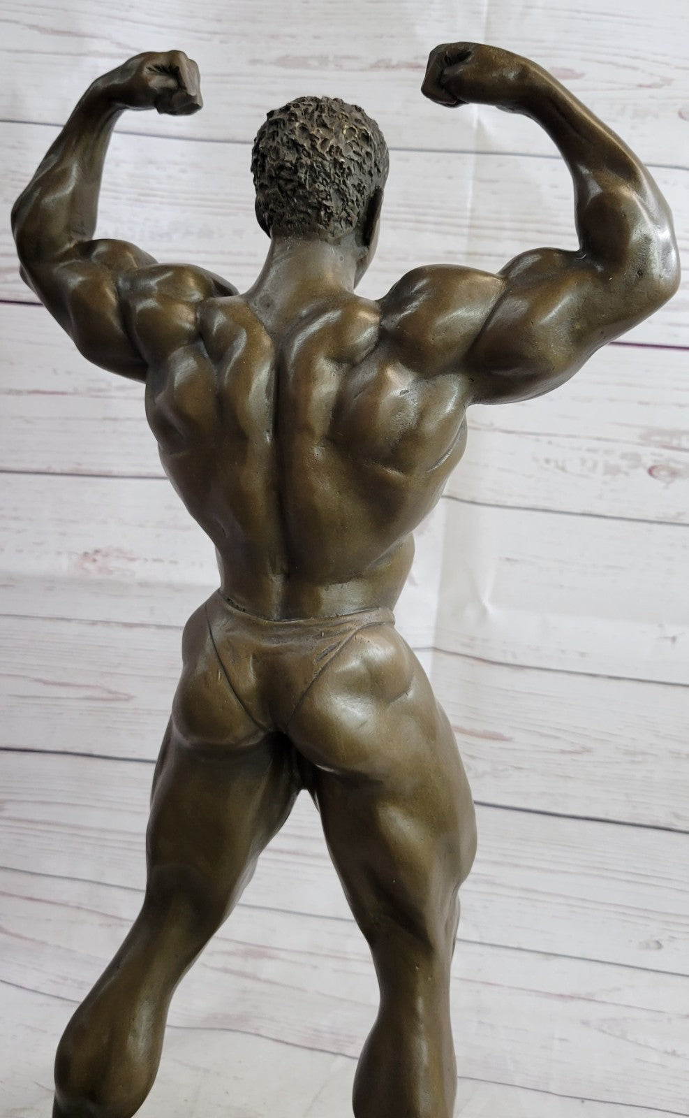 Handcrafted bronze sculpture SALE Decor Home Man Muscle Large Deco Art Original