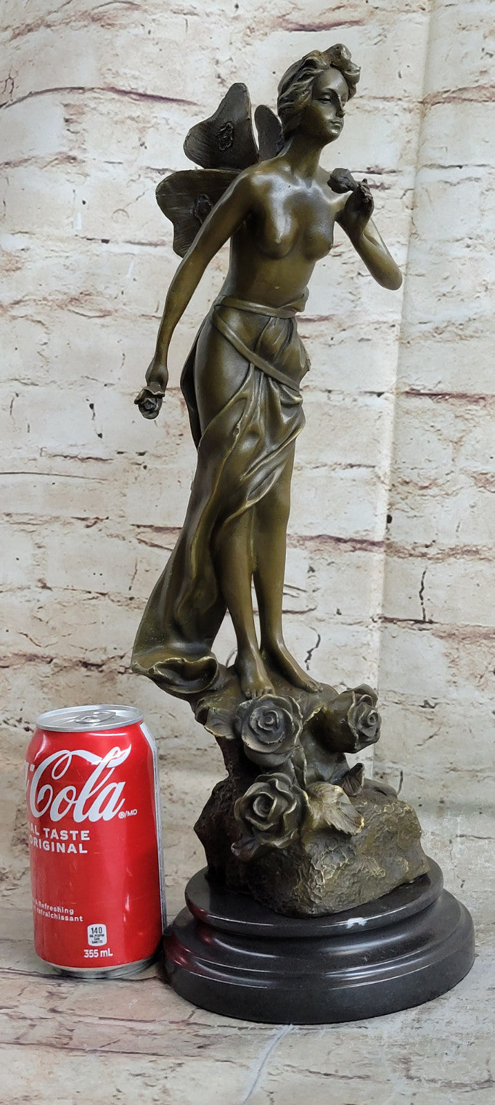 Signed Large Forest Fairy Villlanis Bronze Deco Statue Sculpture Figurine Art Deco