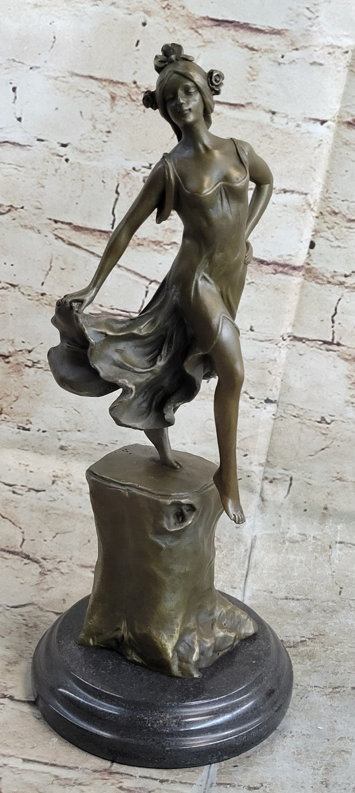 Detailed Collector Collectible Dancer by Vallet Bronze Sculpture Home Deco