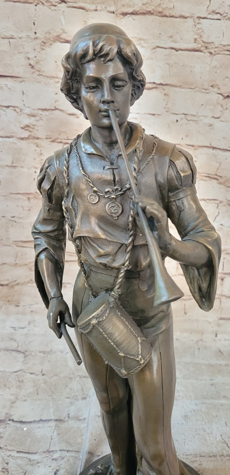 Bronze Military Statue of a Drummer in Napoleon`s Army Hot Cast Sculpture