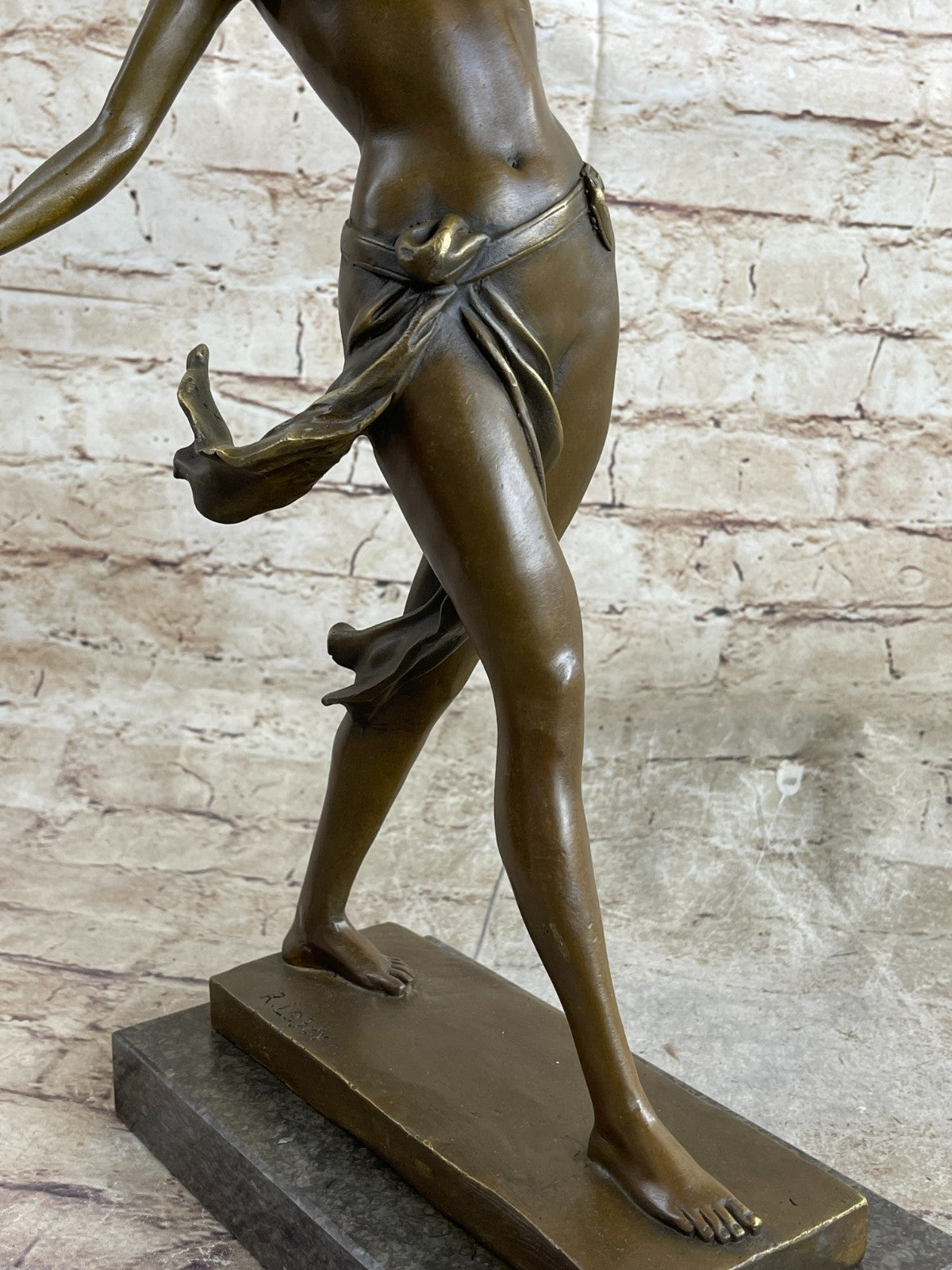 Leger Diana Huntress Art Deco Bronze Female Figure Spear Nude 1920s Style