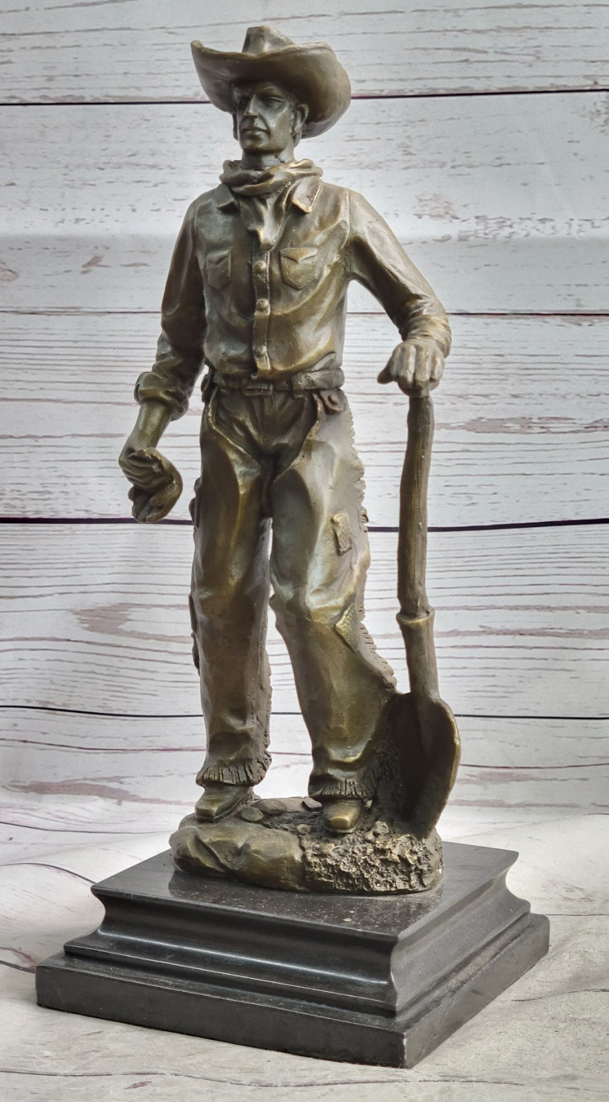 Cowboy Cast Hot Art Western American Signed Bronze Sculpture Statue Deal Figure