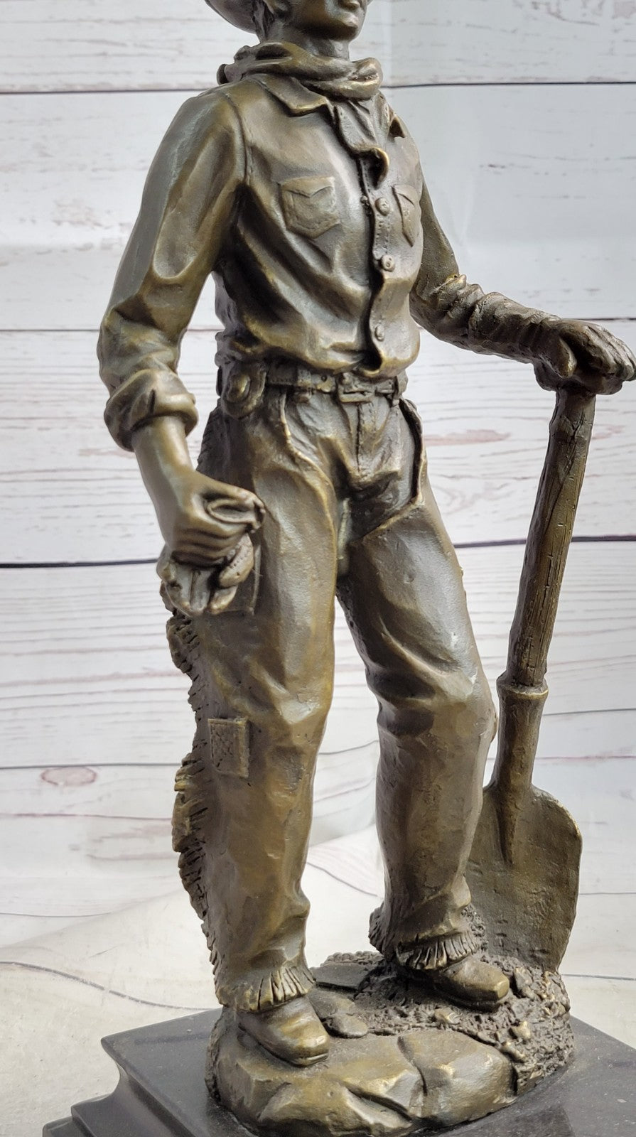 Cowboy Cast Hot Art Western American Signed Bronze Sculpture Statue Deal Figure