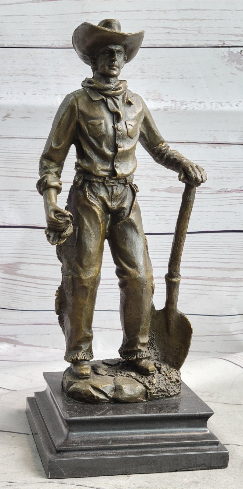 Cowboy Cast Hot Art Western American Signed Bronze Sculpture Statue Deal Figure