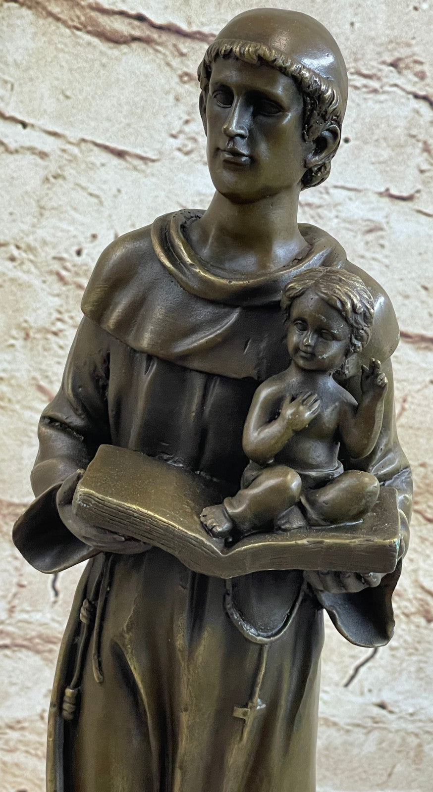 Catholic Church Saint Anthony Of Padua Carrying Baby Jesus Statue 16.5"Tall