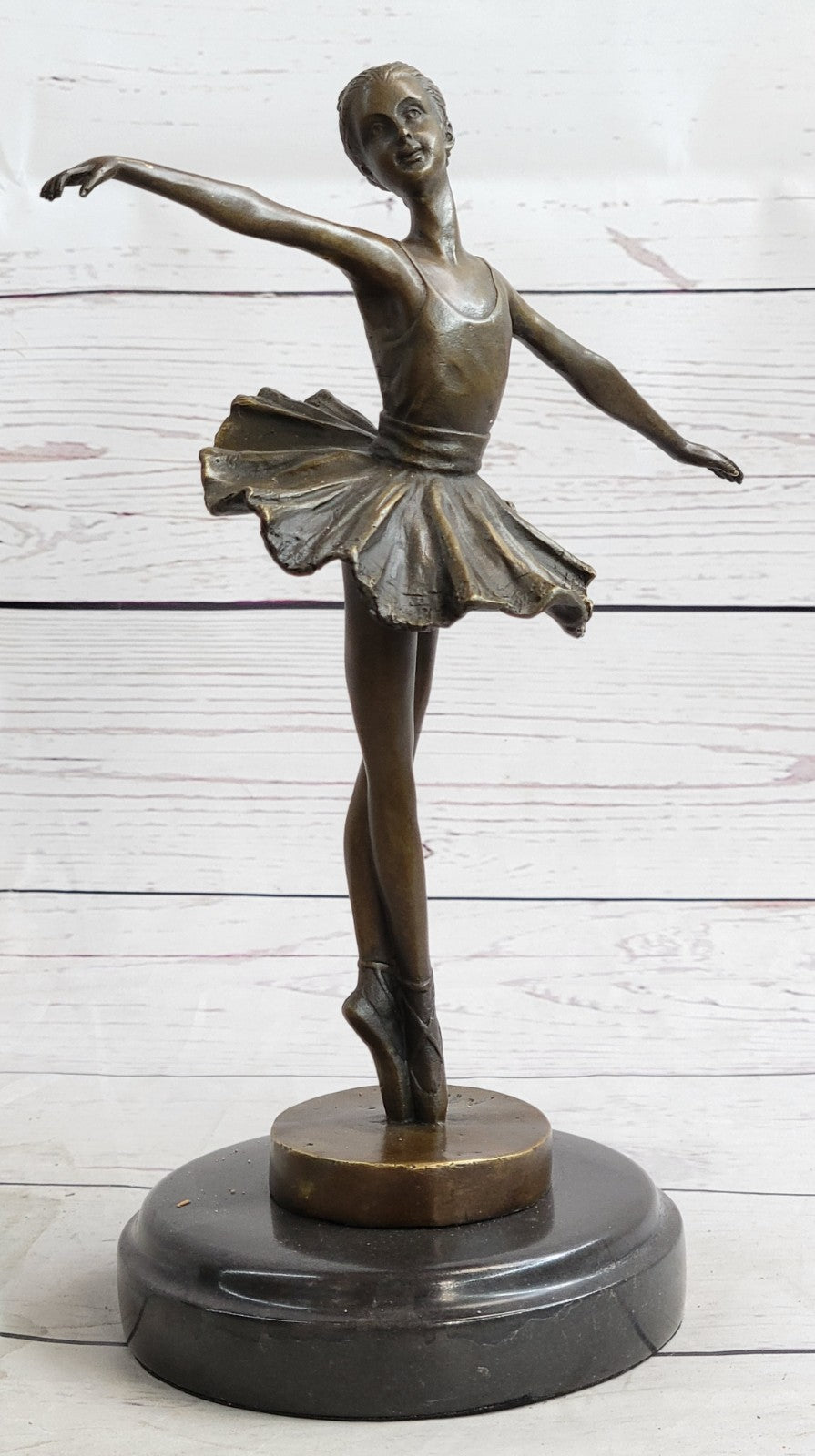 Tall Prima Ballerina by Milo Brown Patina Hot Cast Bronze Sculpture Decor Sale