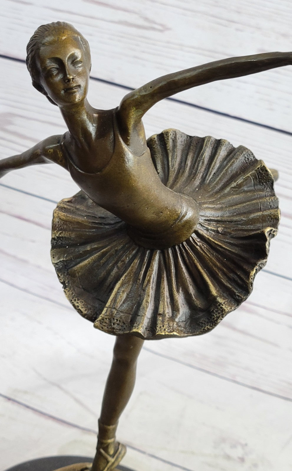 SWAN LAKE BALLERINA BRONZE SCULPTURE BY FRENCH ARTIST MILO HOT CAST FIGURINE SAL