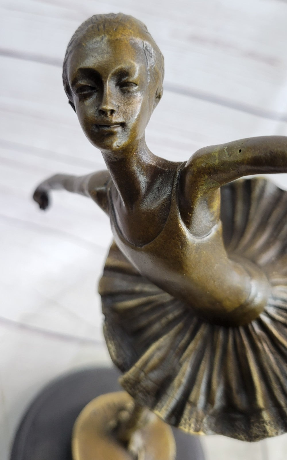 SWAN LAKE BALLERINA BRONZE SCULPTURE BY FRENCH ARTIST MILO HOT CAST FIGURINE SAL