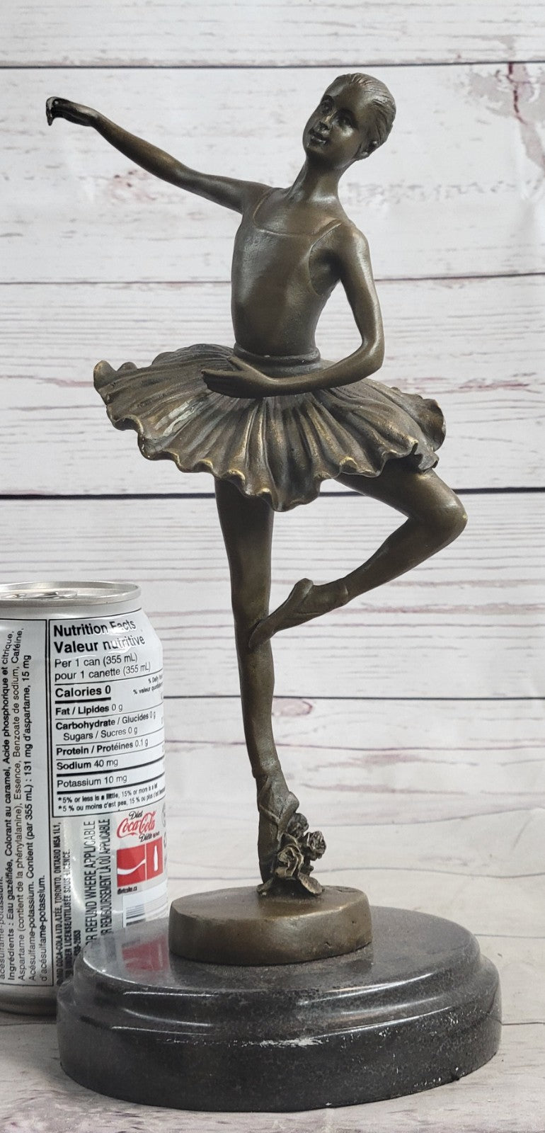 Hot CAST BRONZE & MARBLE FIGURINE GIRL BALLERINA - SIGNED SCULPTURE FIGURE DECOR
