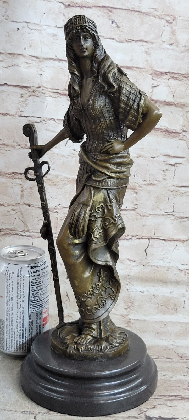 Collectible Hand Crafted Islamic Princess Hot Cast Bronze Sculpture Figurine Art