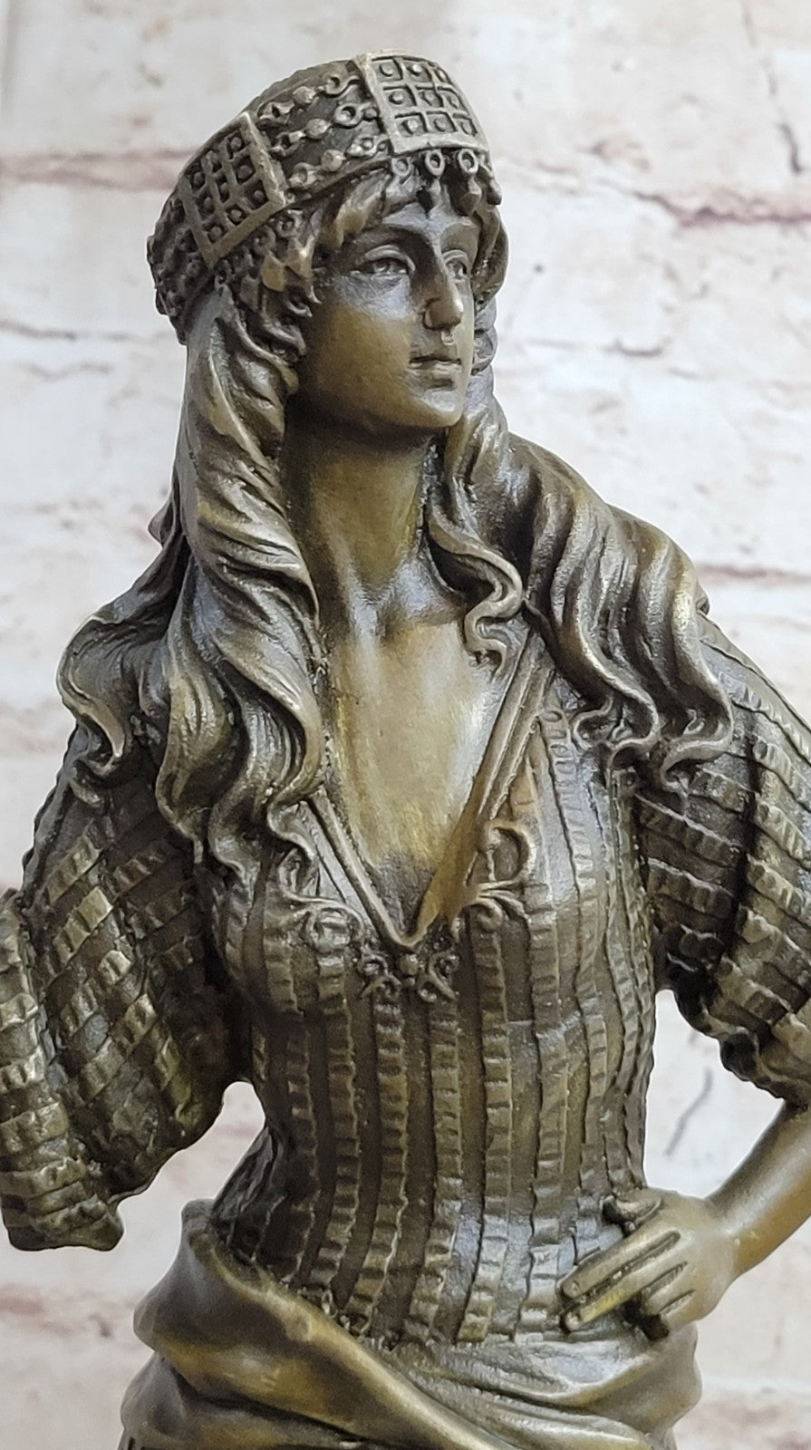 Collectible Hand Crafted Islamic Princess Hot Cast Bronze Sculpture Figurine Art