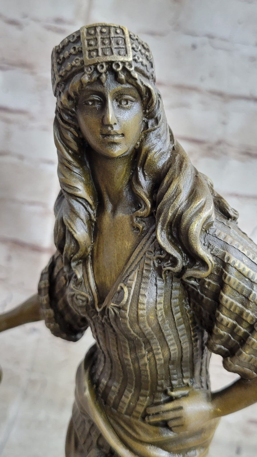 Collectible Hand Crafted Islamic Princess Hot Cast Bronze Sculpture Figurine Art