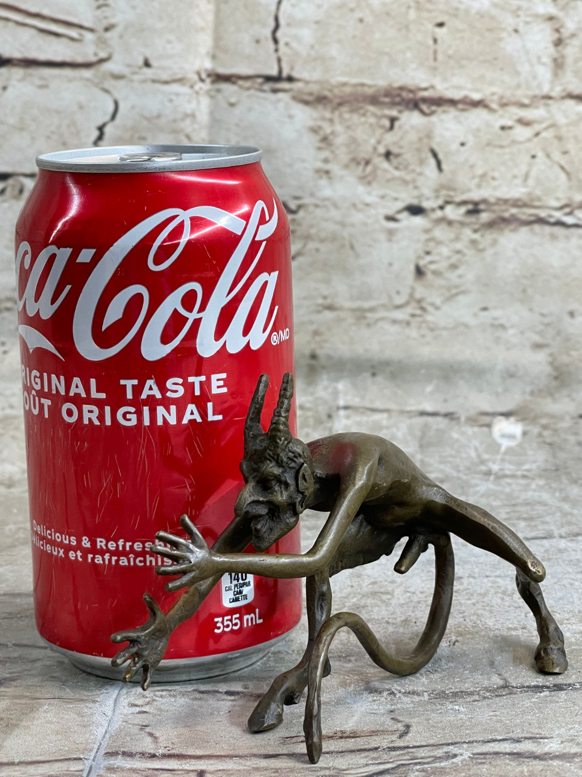 SIGNED BRONZE STATUE NUDE SATYR EROTIC FAUN DETAILED SCULPTURE HOT CAST