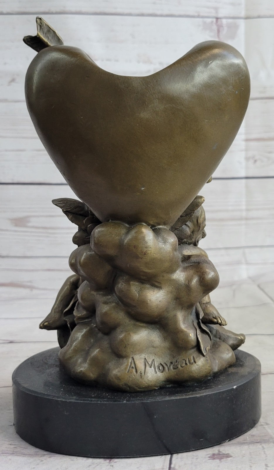 Handcrafted Detailed Candle Stick Love Lovers Candleholder Bronze Sculpture