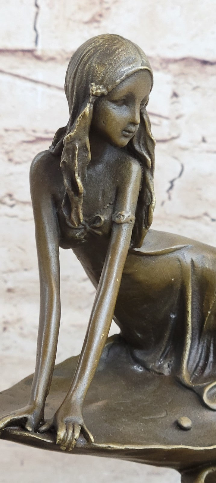 Handcrafted Detailed Maiden Bronze Masterpiece Classic Artwork Fine Art