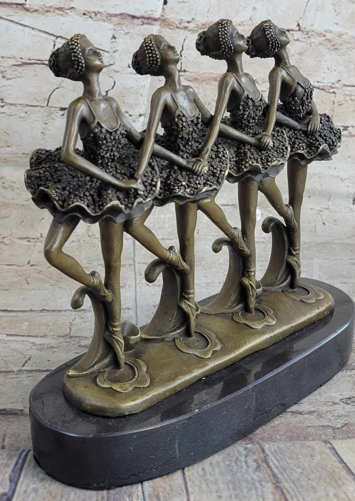 Group Of Ballerina Dancers Hot Cast Signed Original Milo Bronze Sculpture Figuri