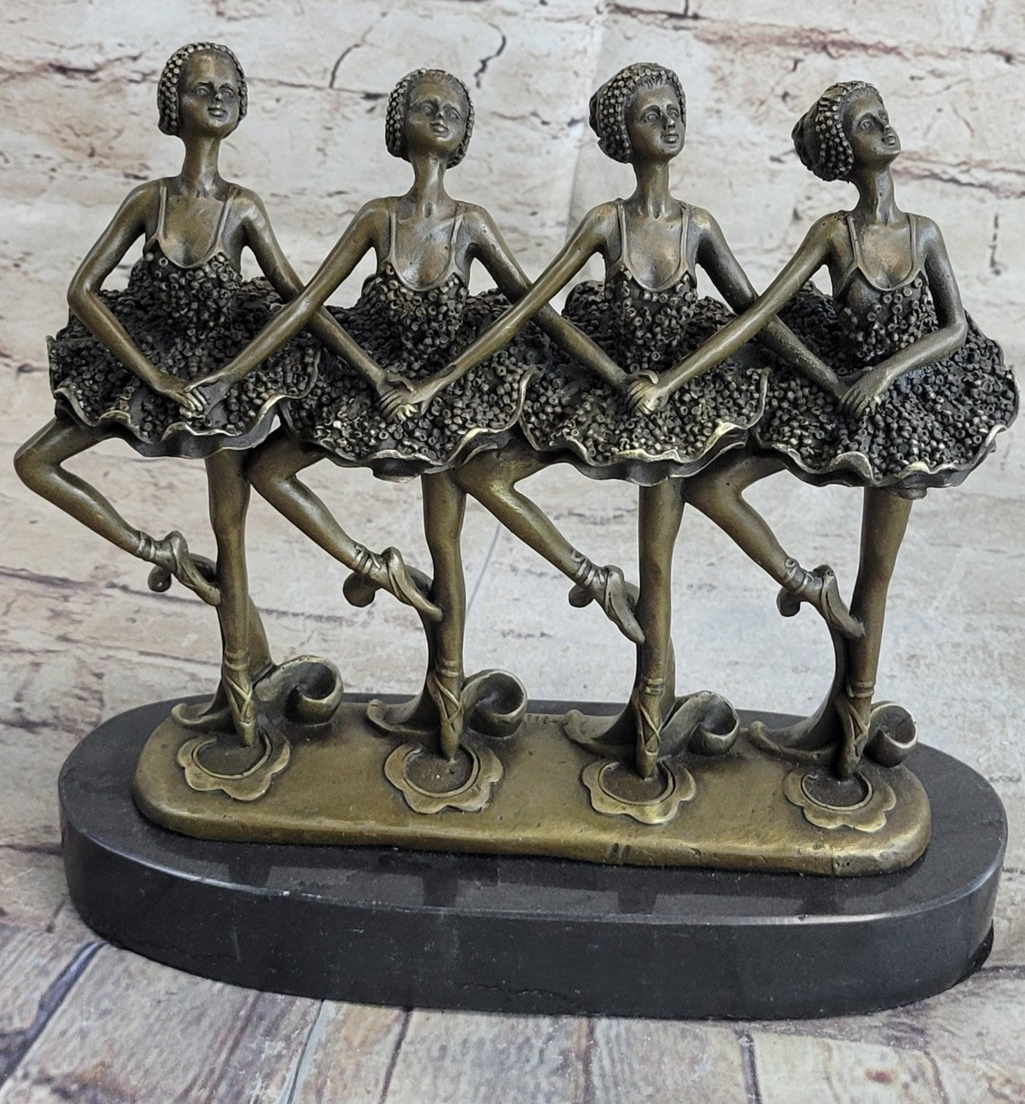 Group Of Ballerina Dancers Hot Cast Signed Original Milo Bronze Sculpture Figuri