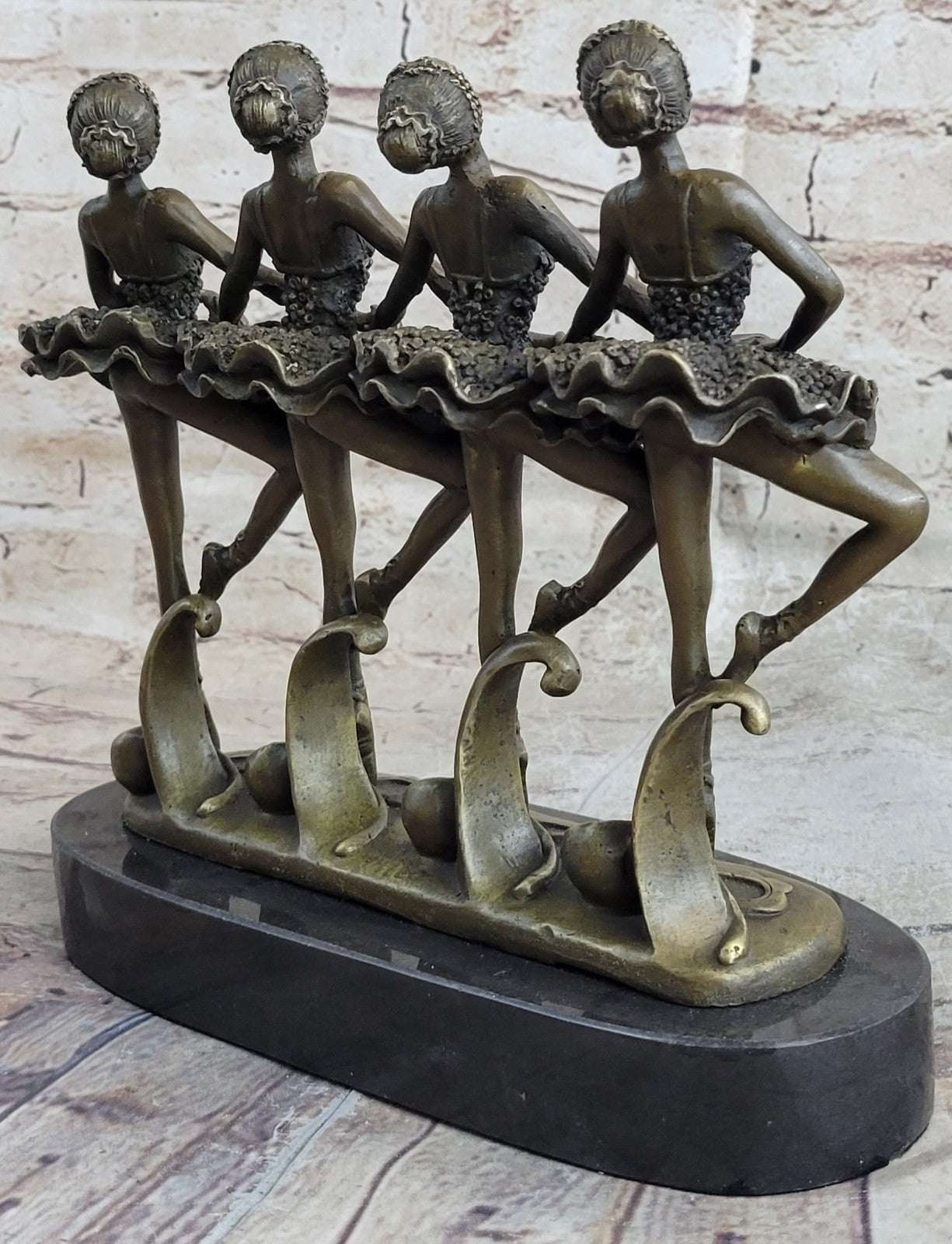 Group Of Ballerina Dancers Hot Cast Signed Original Milo Bronze Sculpture Figuri