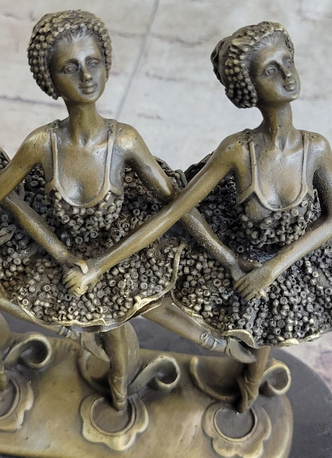 Group Of Ballerina Dancers Hot Cast Signed Original Milo Bronze Sculpture Figuri