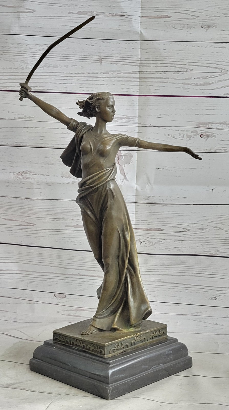 Athena Sensual Woman Grecian Goddess Classical Bronze Marble Statue Artwork Gift