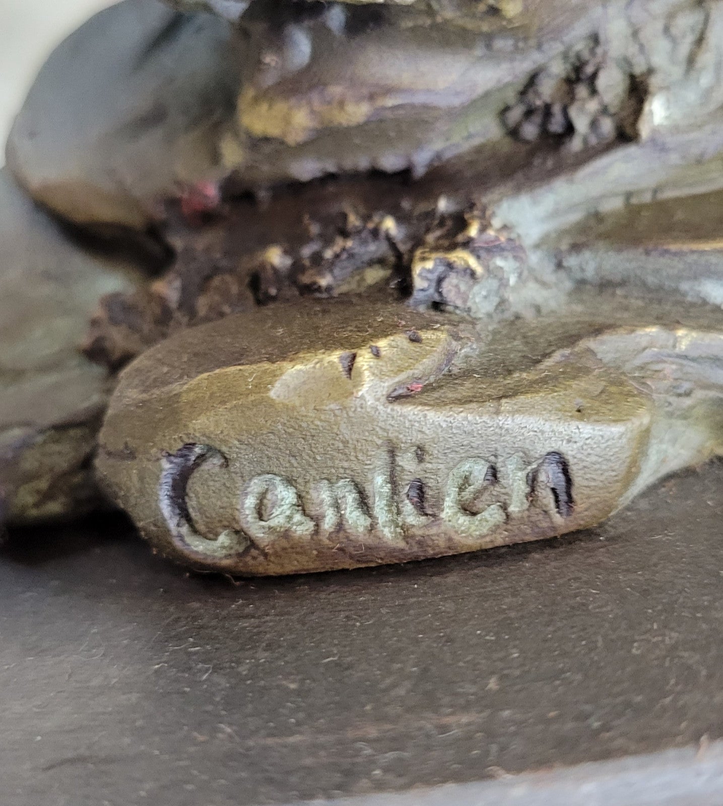 Handcrafted Bronze Trophy Rams Signed Original Canlien Sculpture Hot Cast Deal