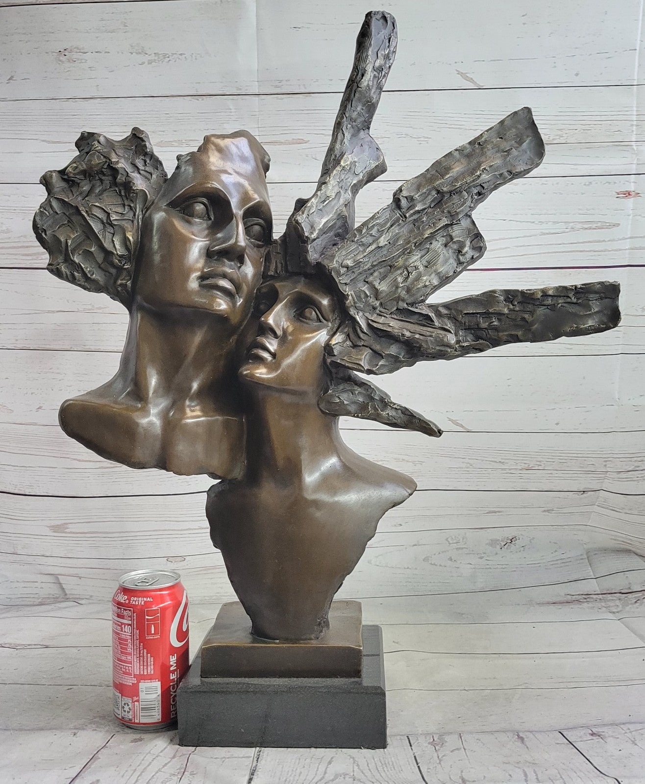 Christmas Perfect Gift Handcrafted Detailed Couple Bronze Sculpture Figurine