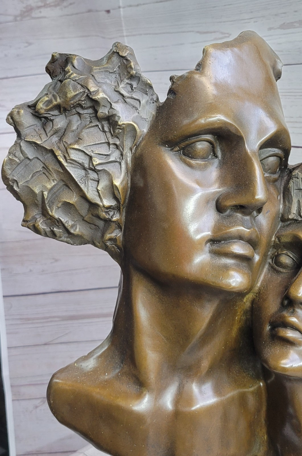 Christmas Perfect Gift Handcrafted Detailed Couple Bronze Sculpture Figurine