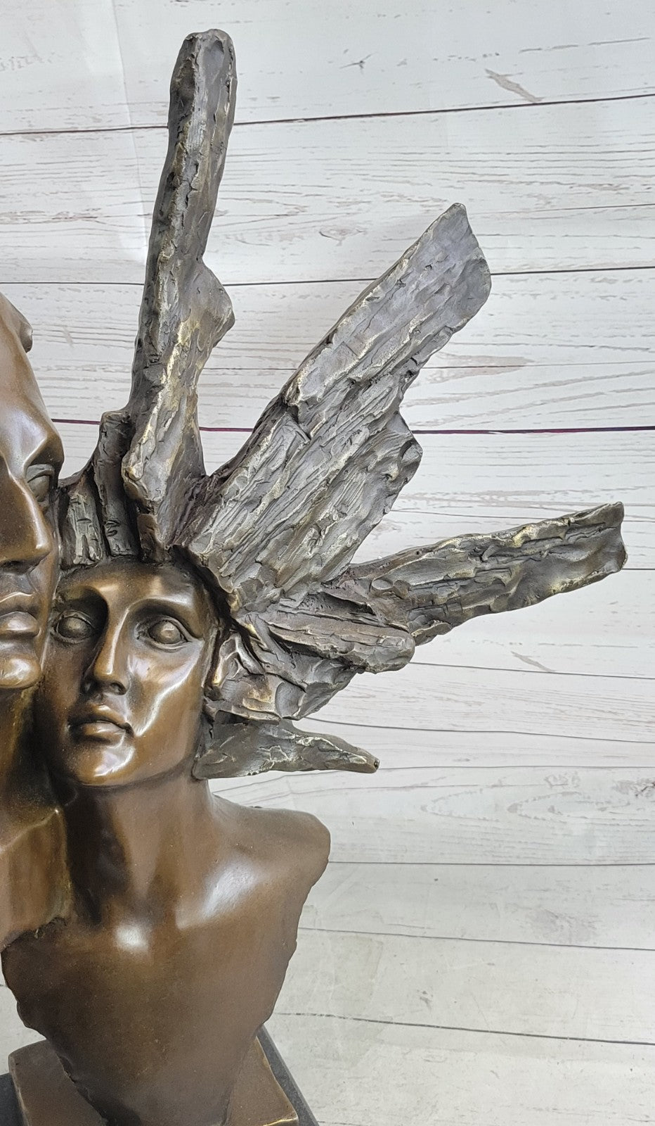 Christmas Perfect Gift Handcrafted Detailed Couple Bronze Sculpture Figurine