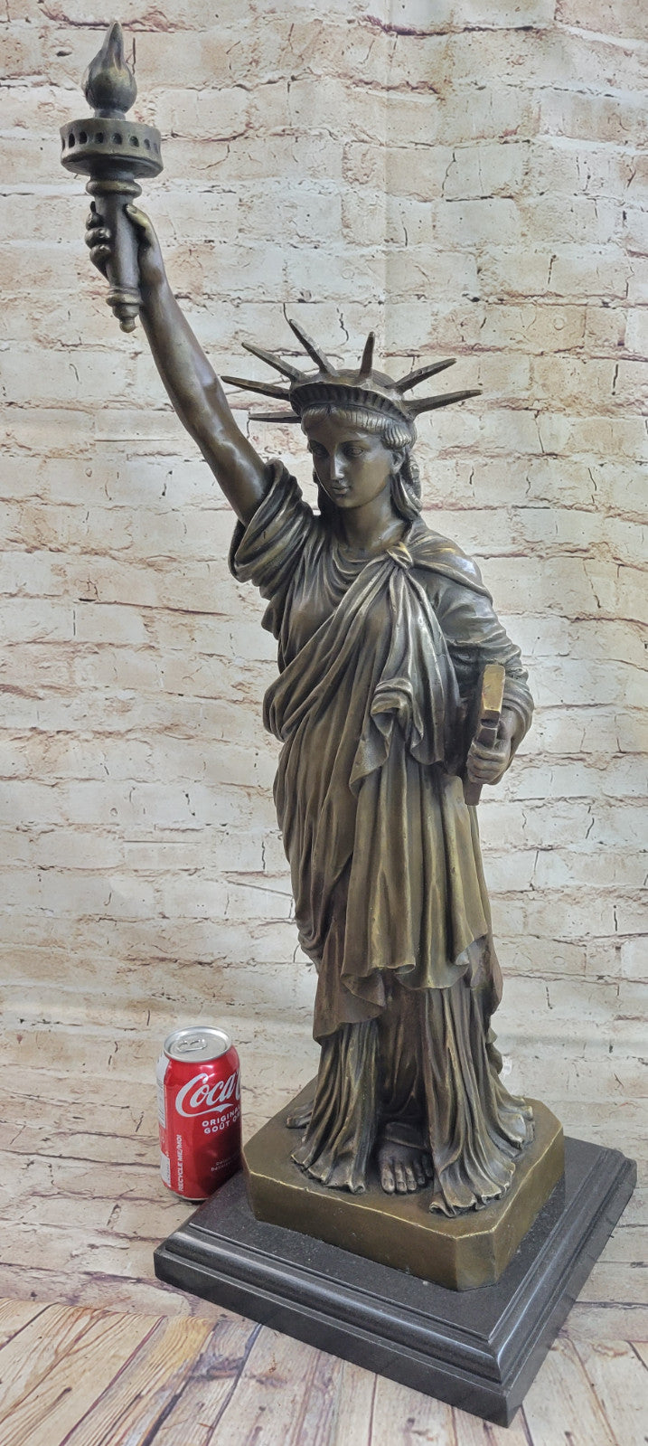 32" Massive Statue of Liberty New York Memorabilia Home Office Bronze Decor