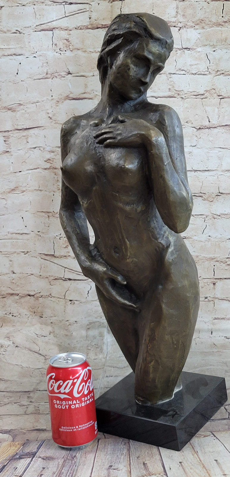 VINTAGE CUBIST BRONZE FEMALE TORSO ART SCULPTURE NUDE MODERNIST MARIO NICK