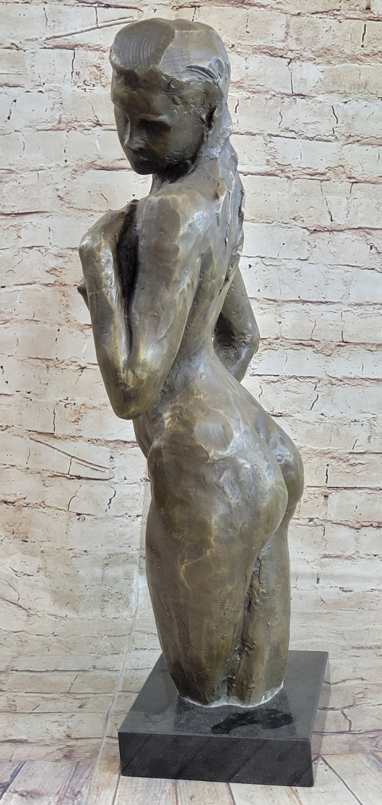 VINTAGE CUBIST BRONZE FEMALE TORSO ART SCULPTURE NUDE MODERNIST MARIO NICK