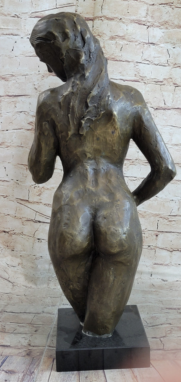 VINTAGE CUBIST BRONZE FEMALE TORSO ART SCULPTURE NUDE MODERNIST MARIO NICK