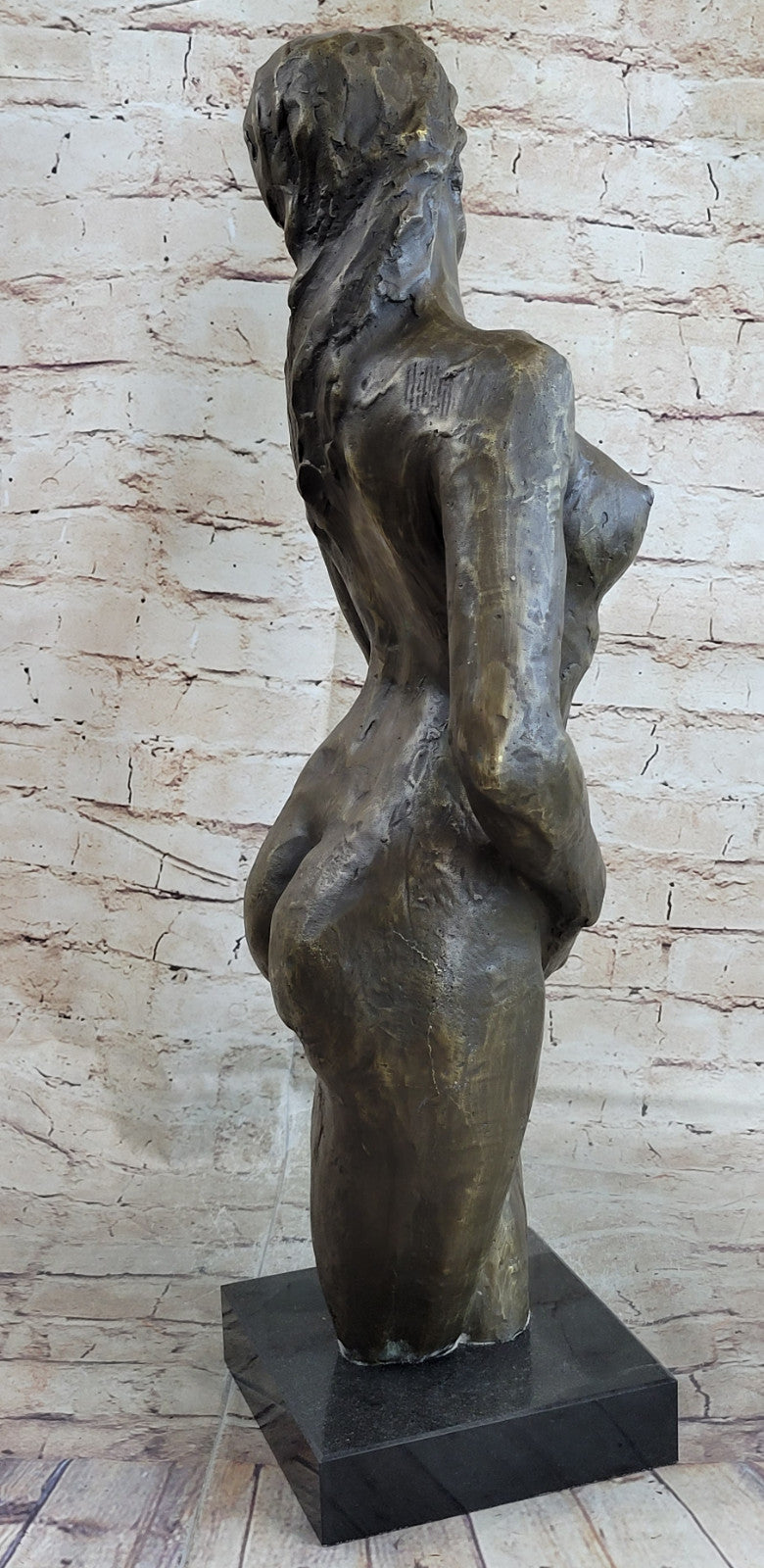 VINTAGE CUBIST BRONZE FEMALE TORSO ART SCULPTURE NUDE MODERNIST MARIO NICK