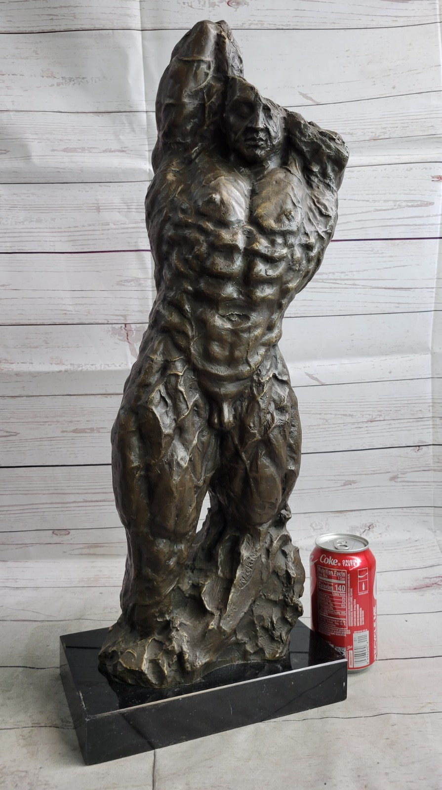 Handcrafted bronze sculpture SALE Mod Century Mid Torso Abstract Figure Figurine
