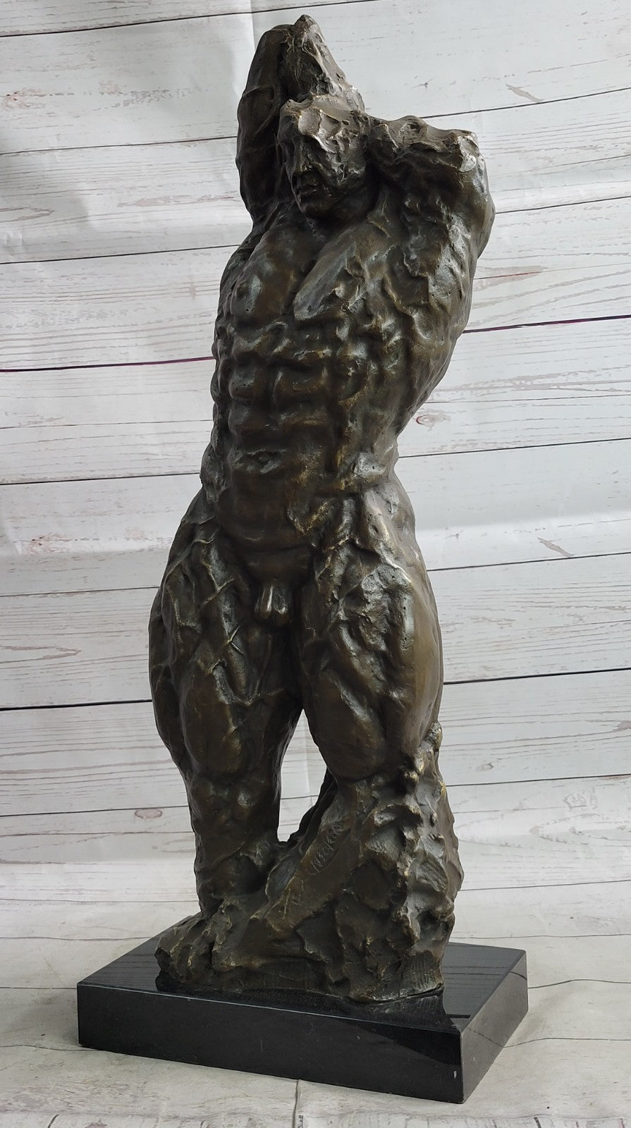 Handcrafted bronze sculpture SALE Mod Century Mid Torso Abstract Figure Figurine