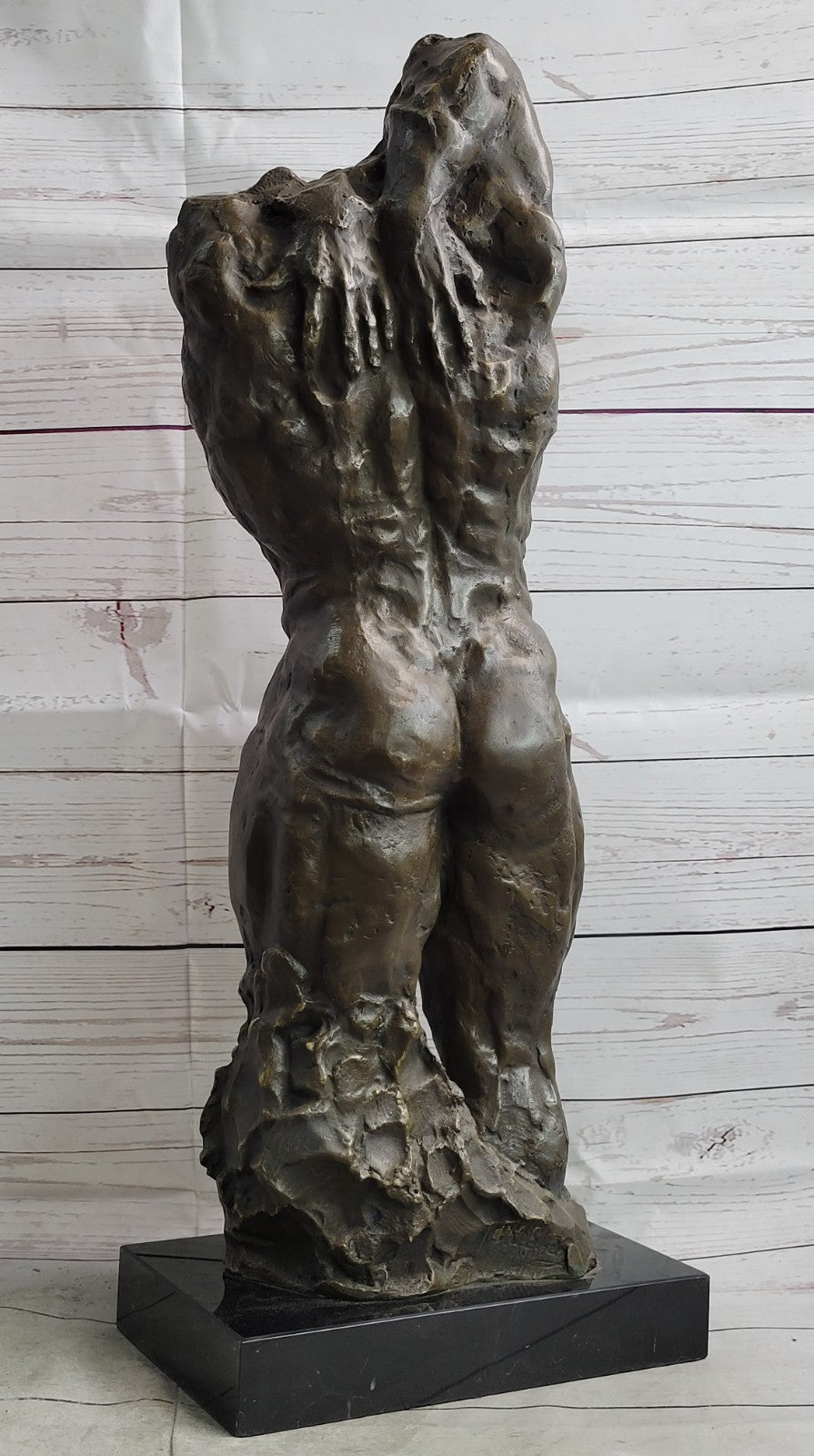 Handcrafted bronze sculpture SALE Mod Century Mid Torso Abstract Figure Figurine
