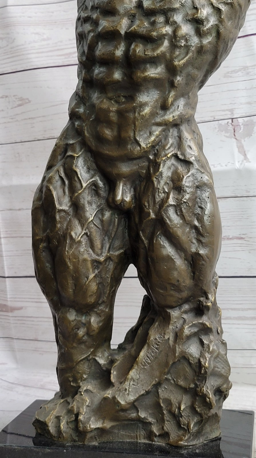 Handcrafted bronze sculpture SALE Mod Century Mid Torso Abstract Figure Figurine