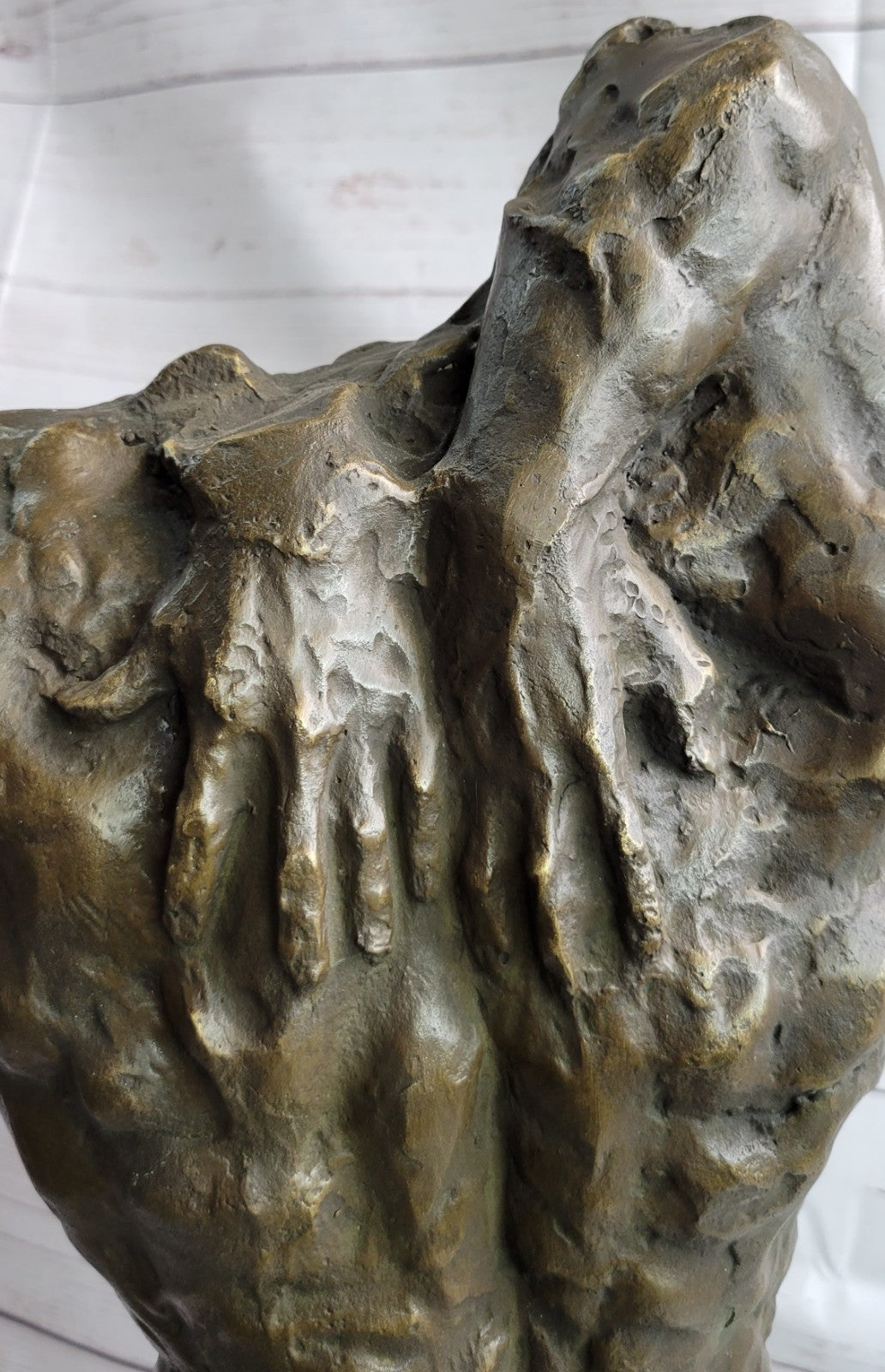 Handcrafted bronze sculpture SALE Mod Century Mid Torso Abstract Figure Figurine