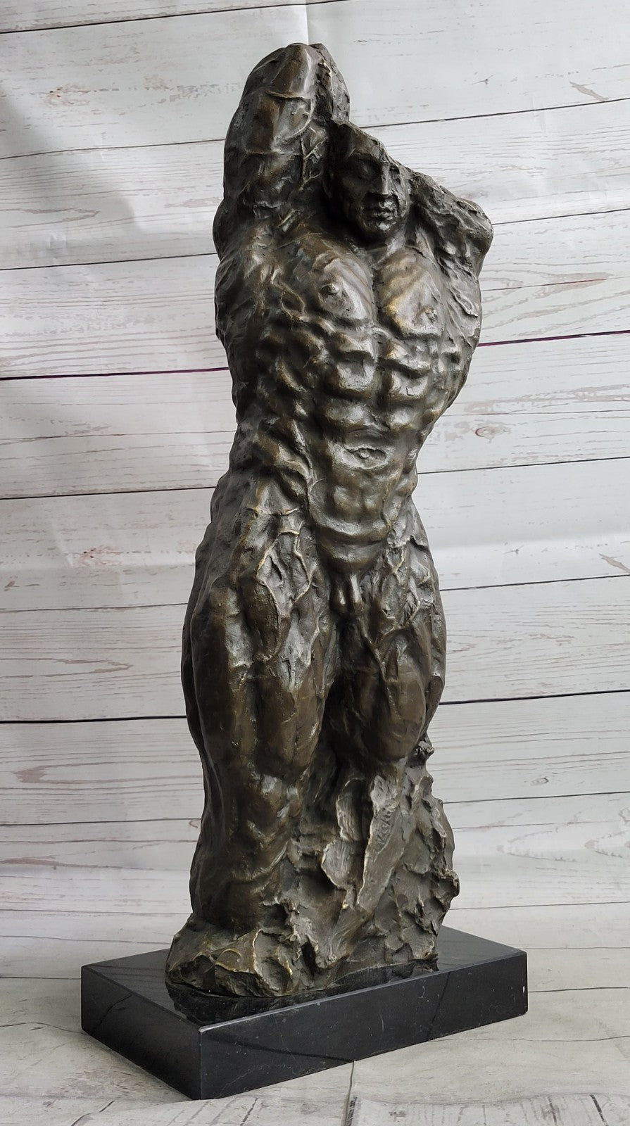 Handcrafted bronze sculpture SALE Mod Century Mid Torso Abstract Figure Figurine
