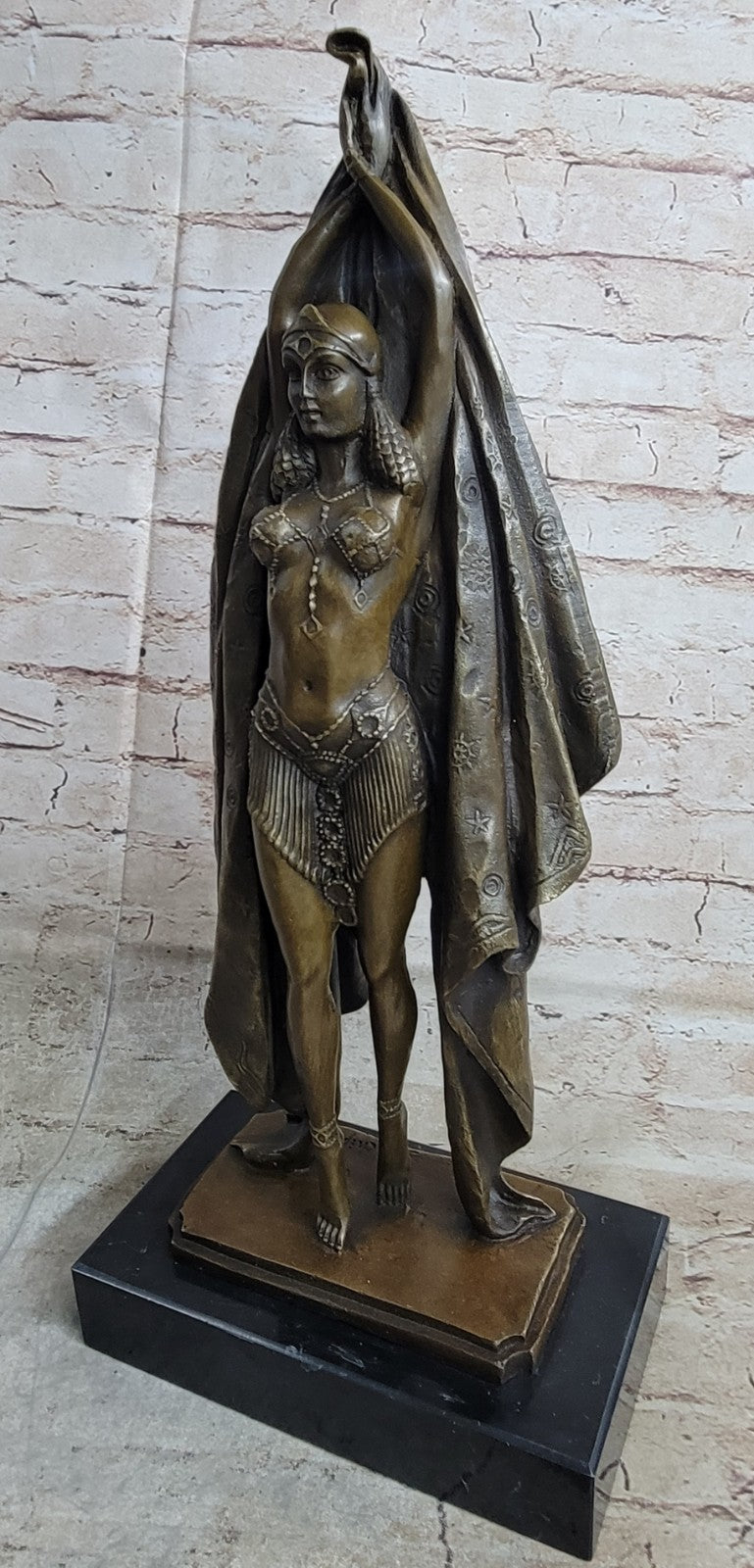 Handcrafted bronze sculpture SALE Large Deco Art Dancer Egyptian Chiparus Figure