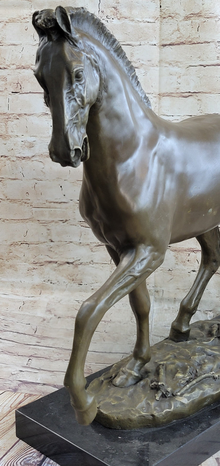 Large 58 Lbs Mene Racing Horse Stallion Bronze SCulpture Hot Cast Figure Decor