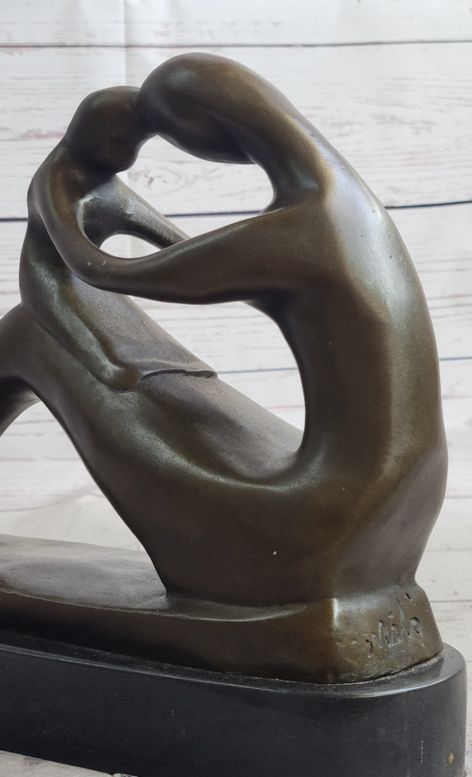 Milo`s Signed Original: Abstract Bronze Sculpture Celebrating Mother`s Love