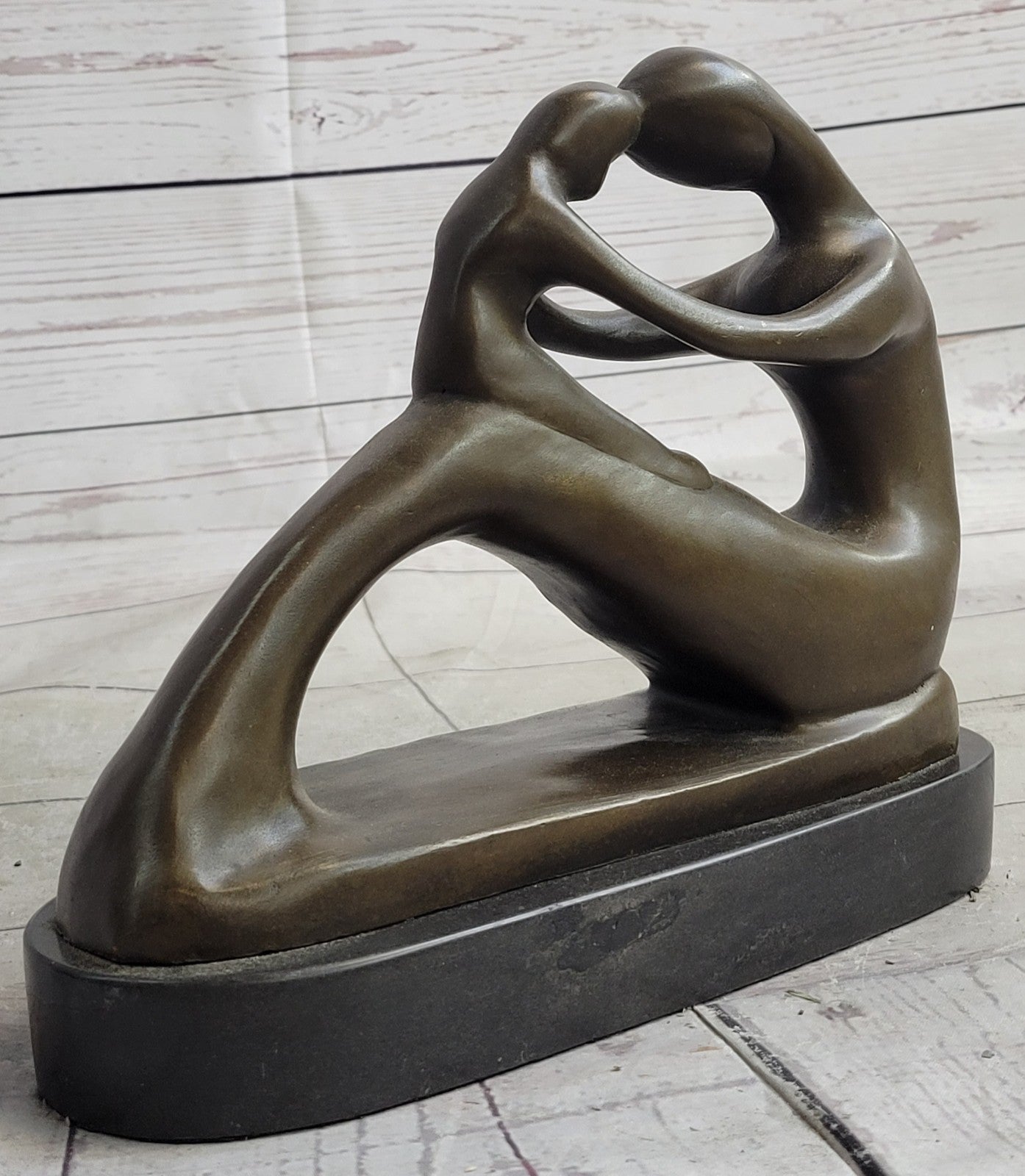 Milo`s Signed Original: Abstract Bronze Sculpture Celebrating Mother`s Love