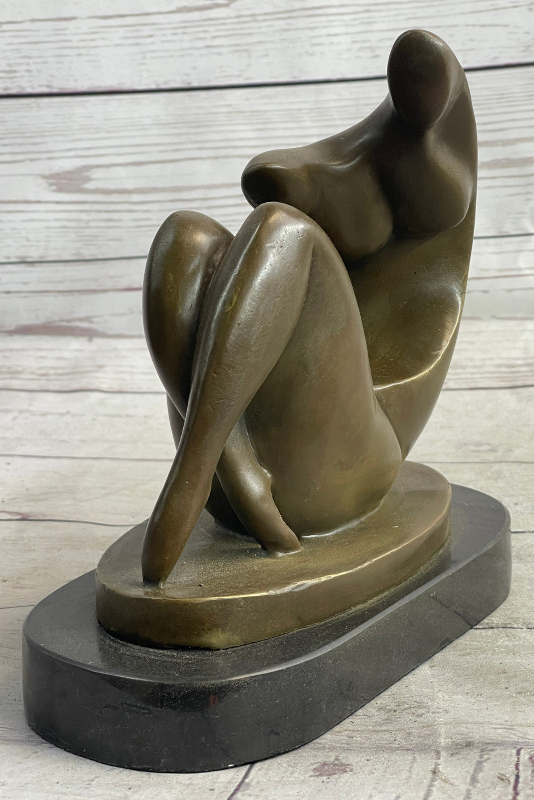 Expressive Female Form: Abstract Bronze Sculpture by Darvish Original Artwork Tribute