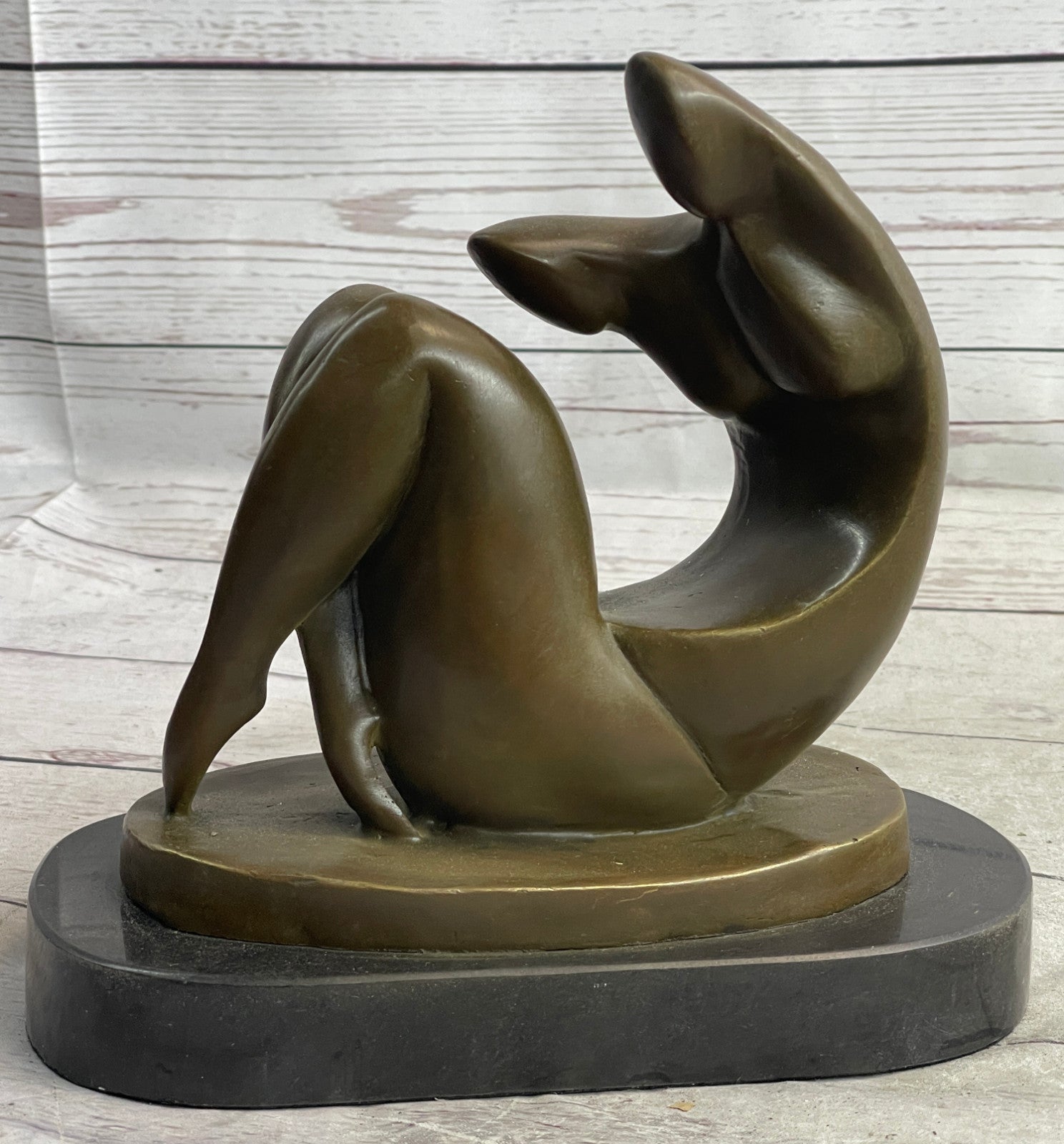 Expressive Female Form: Abstract Bronze Sculpture by Darvish Original Artwork Tribute