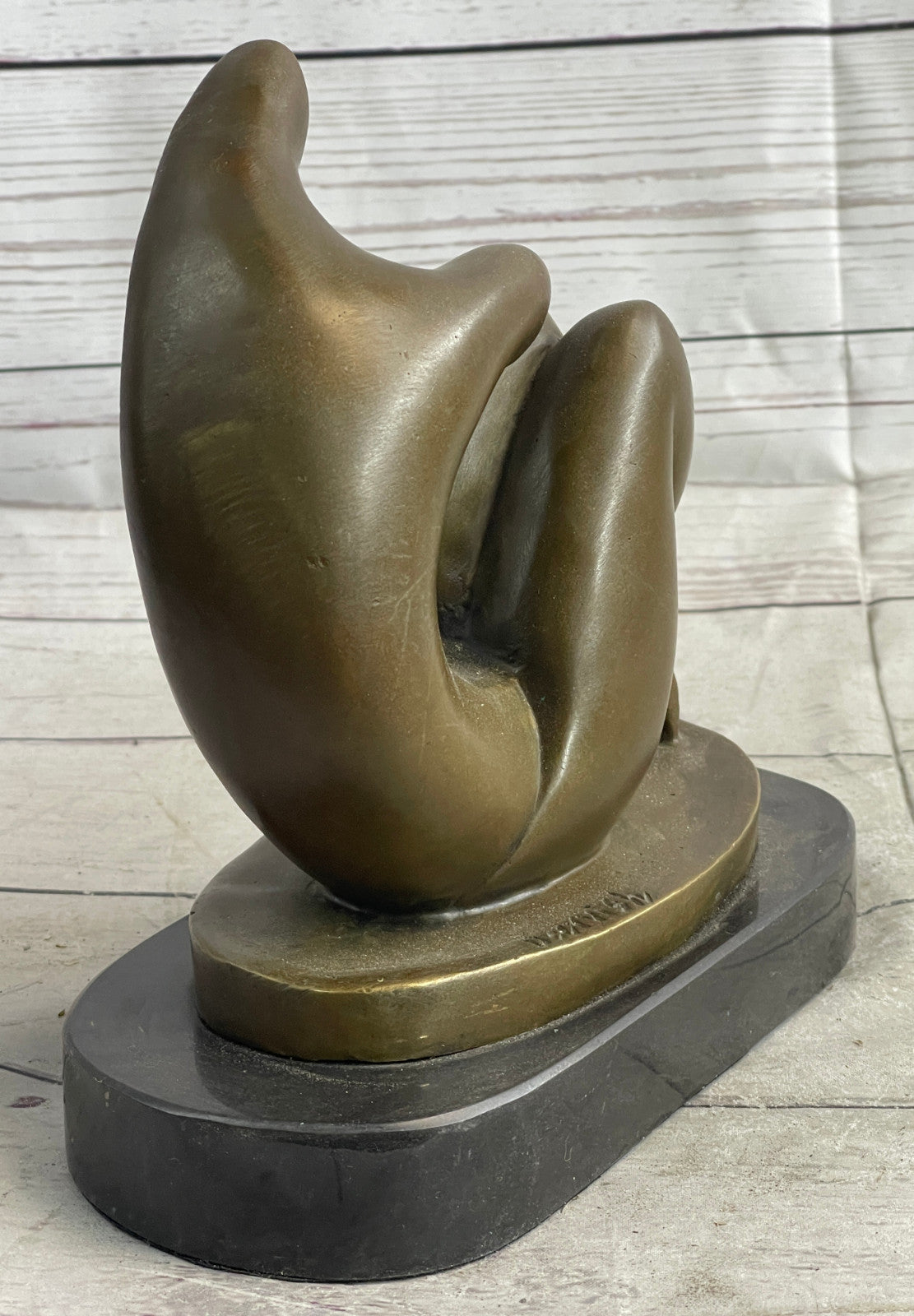Expressive Female Form: Abstract Bronze Sculpture by Darvish Original Artwork Tribute