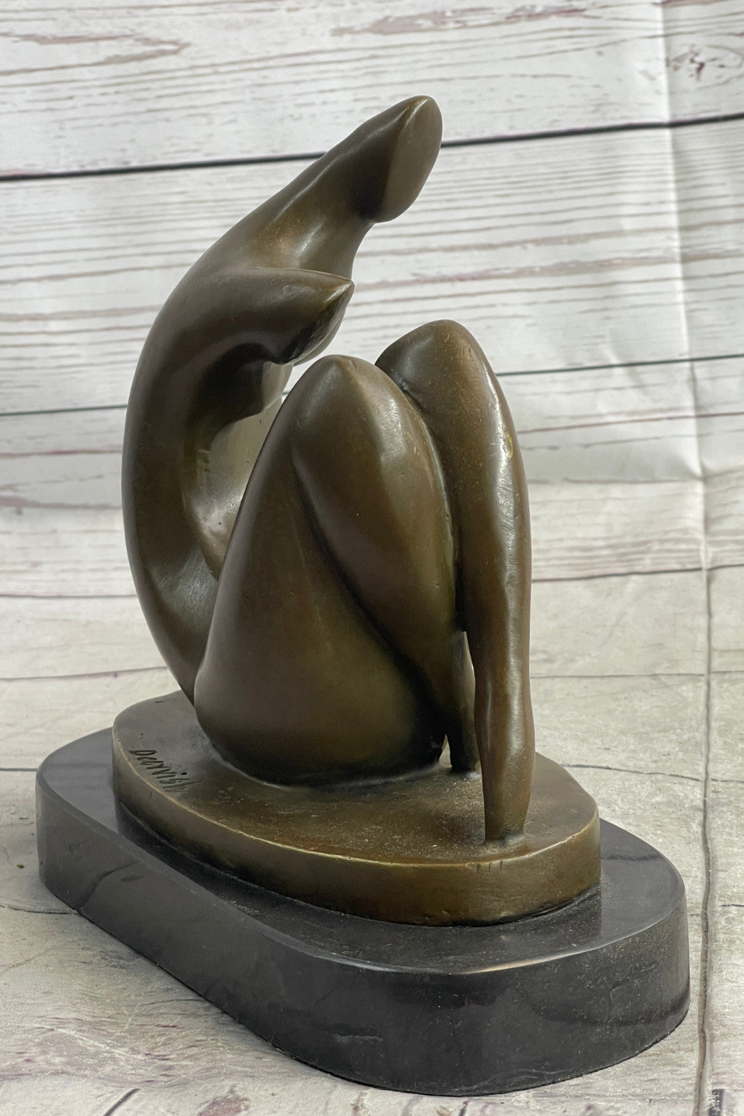 Expressive Female Form: Abstract Bronze Sculpture by Darvish Original Artwork Tribute