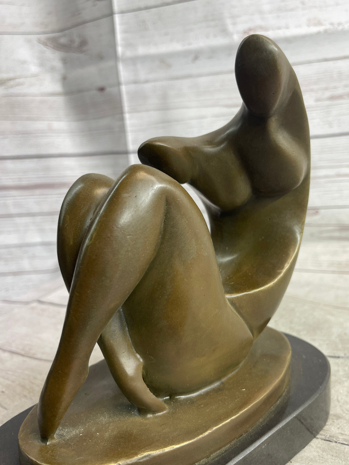 Expressive Female Form: Abstract Bronze Sculpture by Darvish Original Artwork Tribute