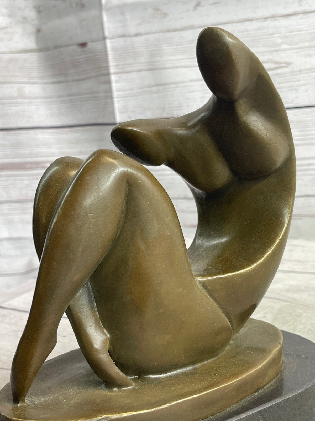 Expressive Female Form: Abstract Bronze Sculpture by Darvish Original Artwork Tribute