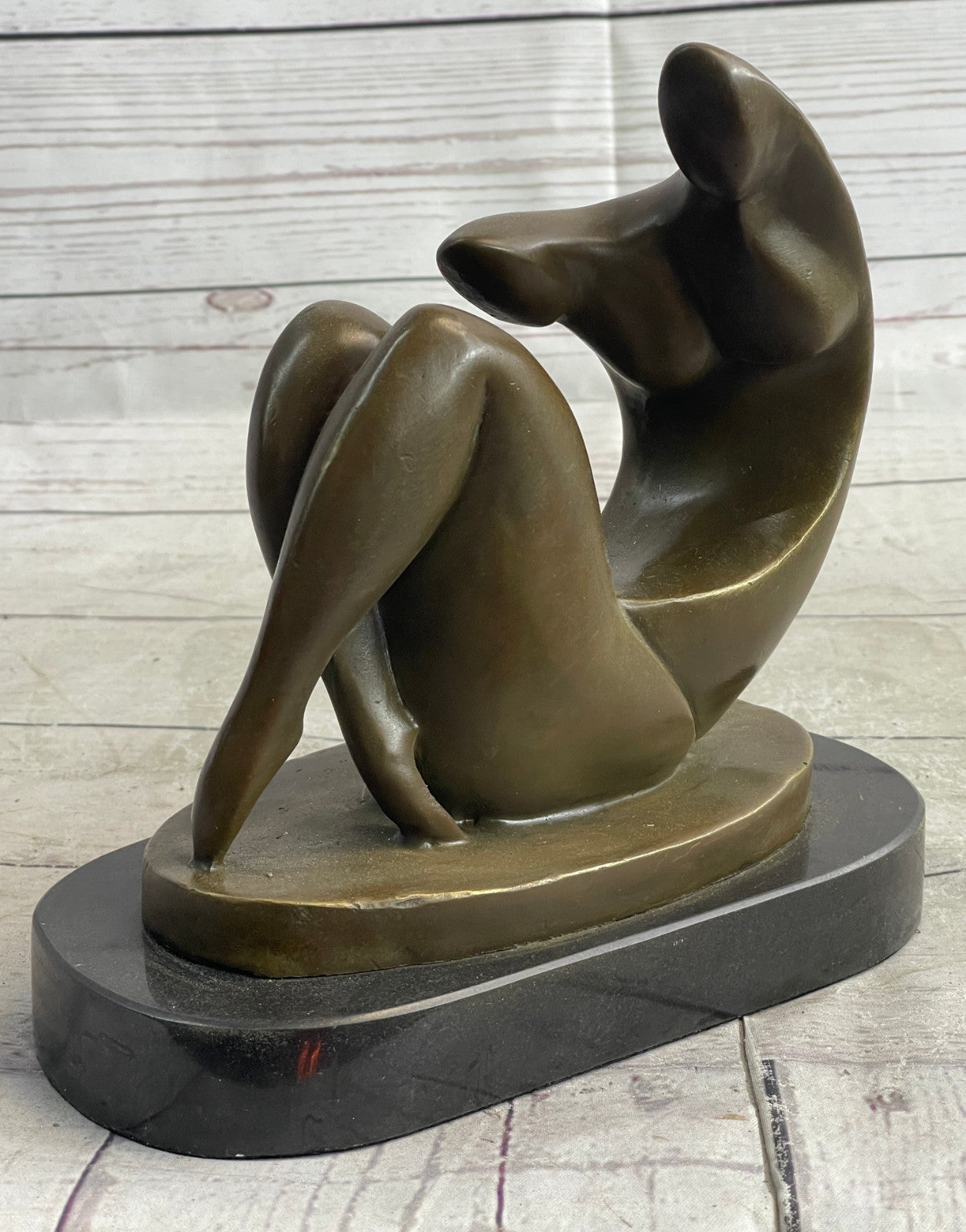 Expressive Female Form: Abstract Bronze Sculpture by Darvish Original Artwork Tribute
